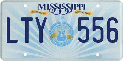 MS license plate LTY556