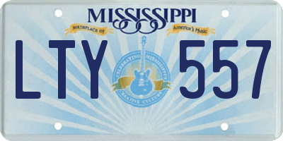MS license plate LTY557