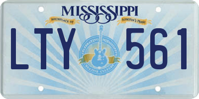 MS license plate LTY561