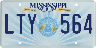MS license plate LTY564