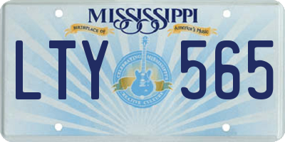 MS license plate LTY565