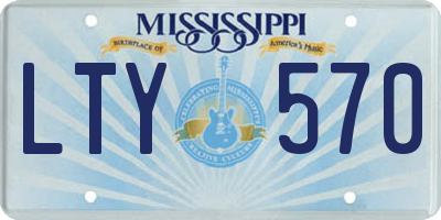 MS license plate LTY570