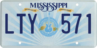 MS license plate LTY571