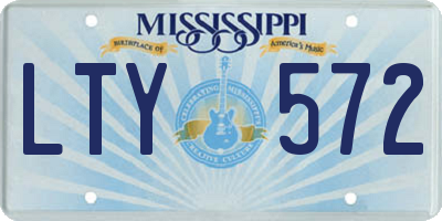 MS license plate LTY572
