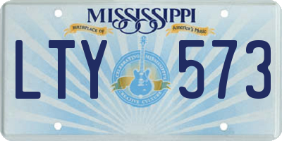 MS license plate LTY573