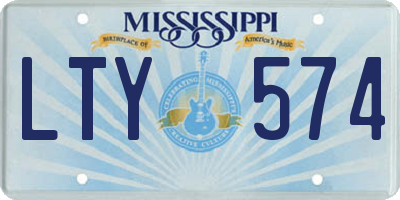 MS license plate LTY574