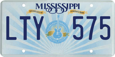 MS license plate LTY575