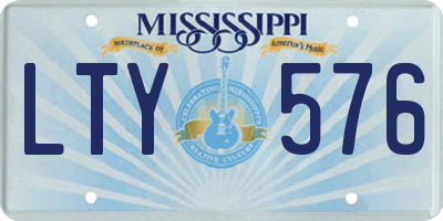 MS license plate LTY576