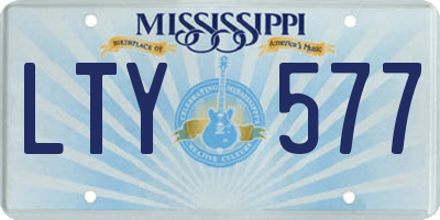 MS license plate LTY577