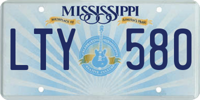 MS license plate LTY580
