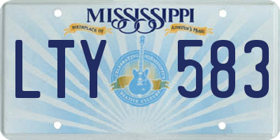 MS license plate LTY583