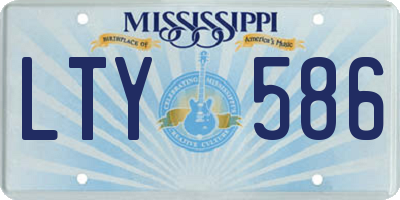 MS license plate LTY586