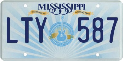 MS license plate LTY587