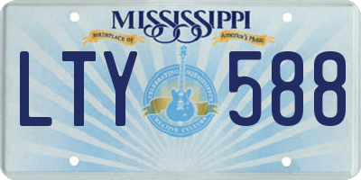 MS license plate LTY588
