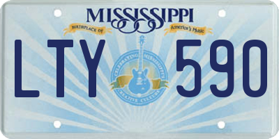 MS license plate LTY590