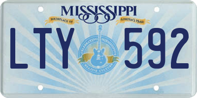 MS license plate LTY592