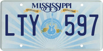 MS license plate LTY597