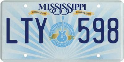 MS license plate LTY598