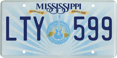 MS license plate LTY599