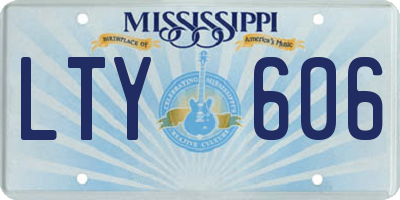 MS license plate LTY606