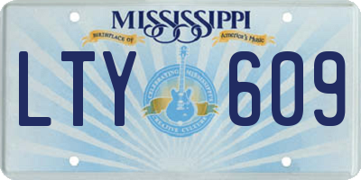 MS license plate LTY609