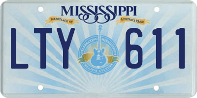 MS license plate LTY611