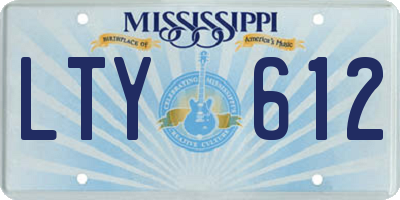 MS license plate LTY612