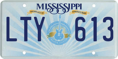 MS license plate LTY613