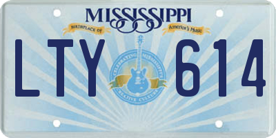 MS license plate LTY614