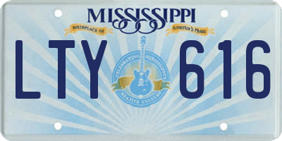 MS license plate LTY616