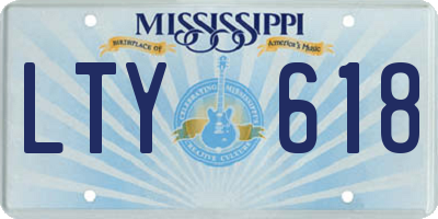 MS license plate LTY618