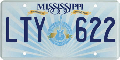 MS license plate LTY622