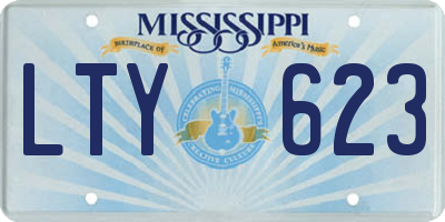 MS license plate LTY623
