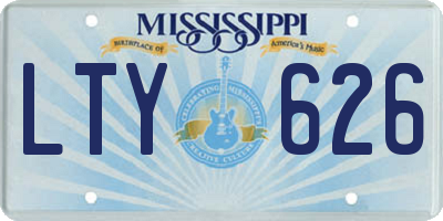 MS license plate LTY626
