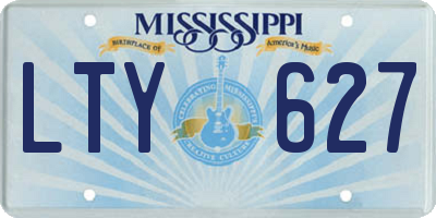 MS license plate LTY627