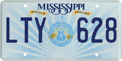 MS license plate LTY628