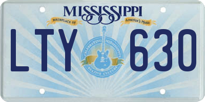MS license plate LTY630