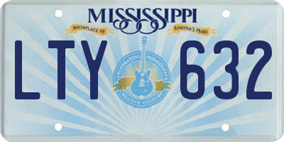 MS license plate LTY632