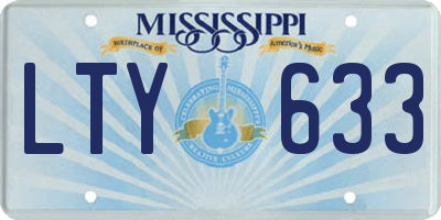 MS license plate LTY633