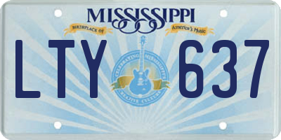 MS license plate LTY637