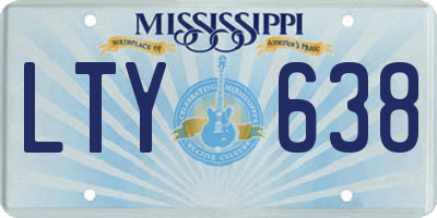 MS license plate LTY638
