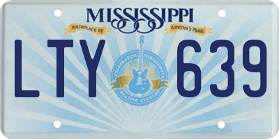 MS license plate LTY639