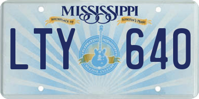 MS license plate LTY640