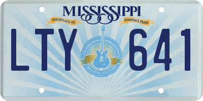 MS license plate LTY641