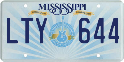 MS license plate LTY644