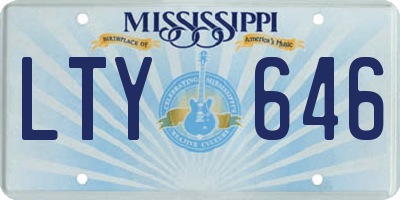 MS license plate LTY646