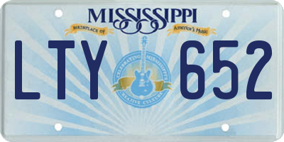 MS license plate LTY652