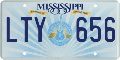 MS license plate LTY656