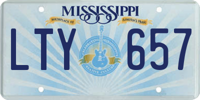 MS license plate LTY657