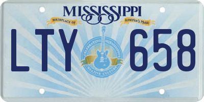 MS license plate LTY658
